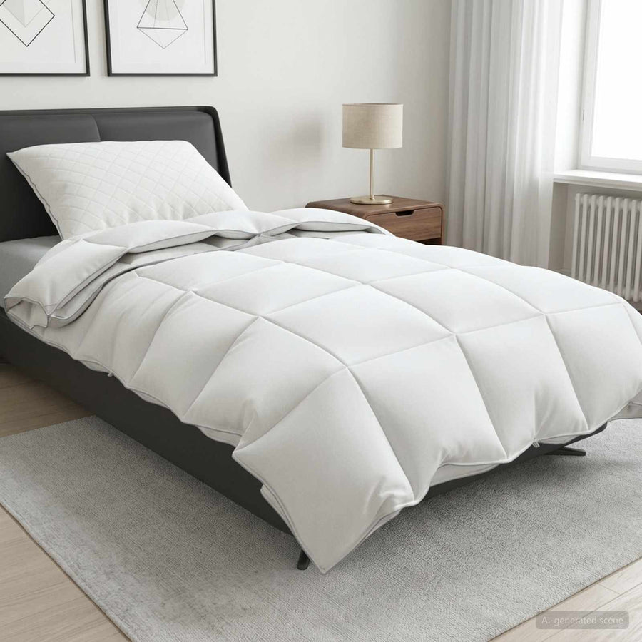 90% ganzen dons dekbedset FULDA 2 st 155 x 200 cm 310 GSM Wit
