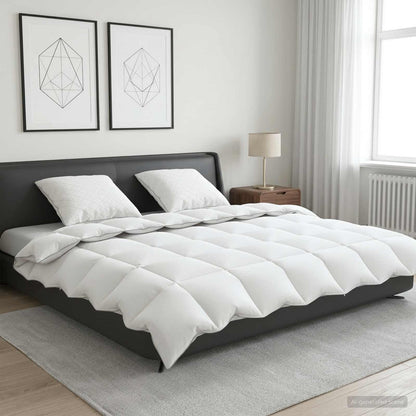 90% ganzen dons dekbedset FULDA 3 st 200 x 240 cm 210 GSM Wit