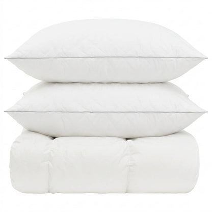 90% ganzen dons dekbedset FULDA 3 st 200 x 240 cm 210 GSM Wit
