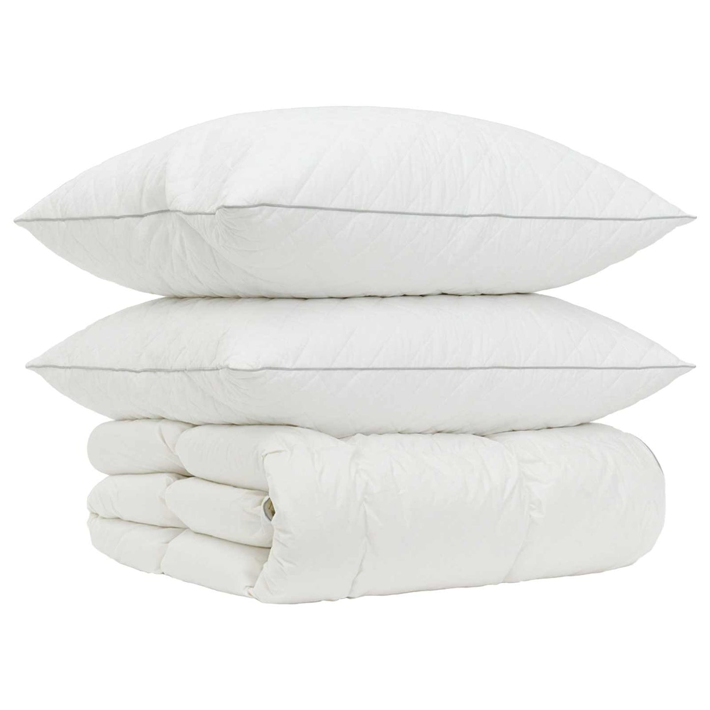 90% ganzen dons dekbedset FULDA 3 st 140 x 220 cm 210 GSM Wit