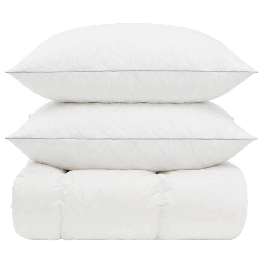 90% ganzen dons dekbedset FULDA 3 st 200 x 220 cm 210 GSM Wit
