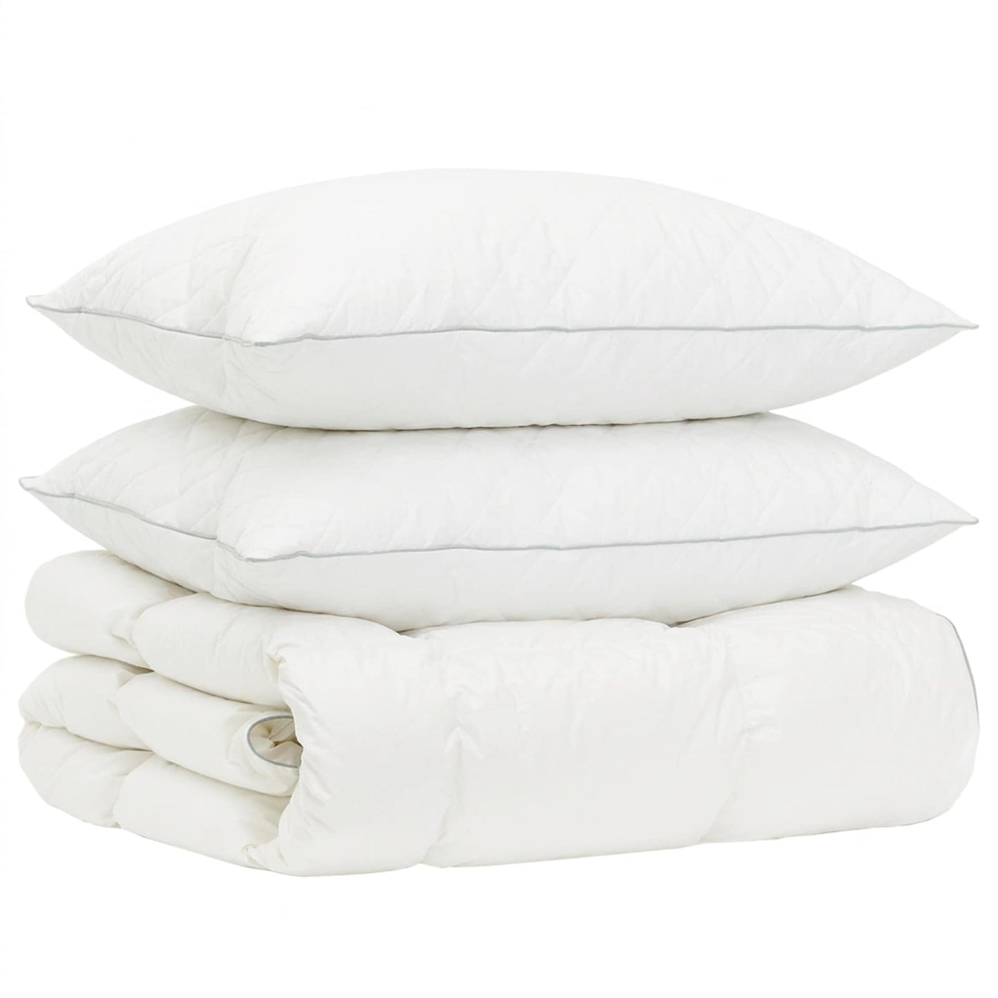 90% ganzen dons dekbedset FULDA 3 st 135 x 220 cm Winter Wit