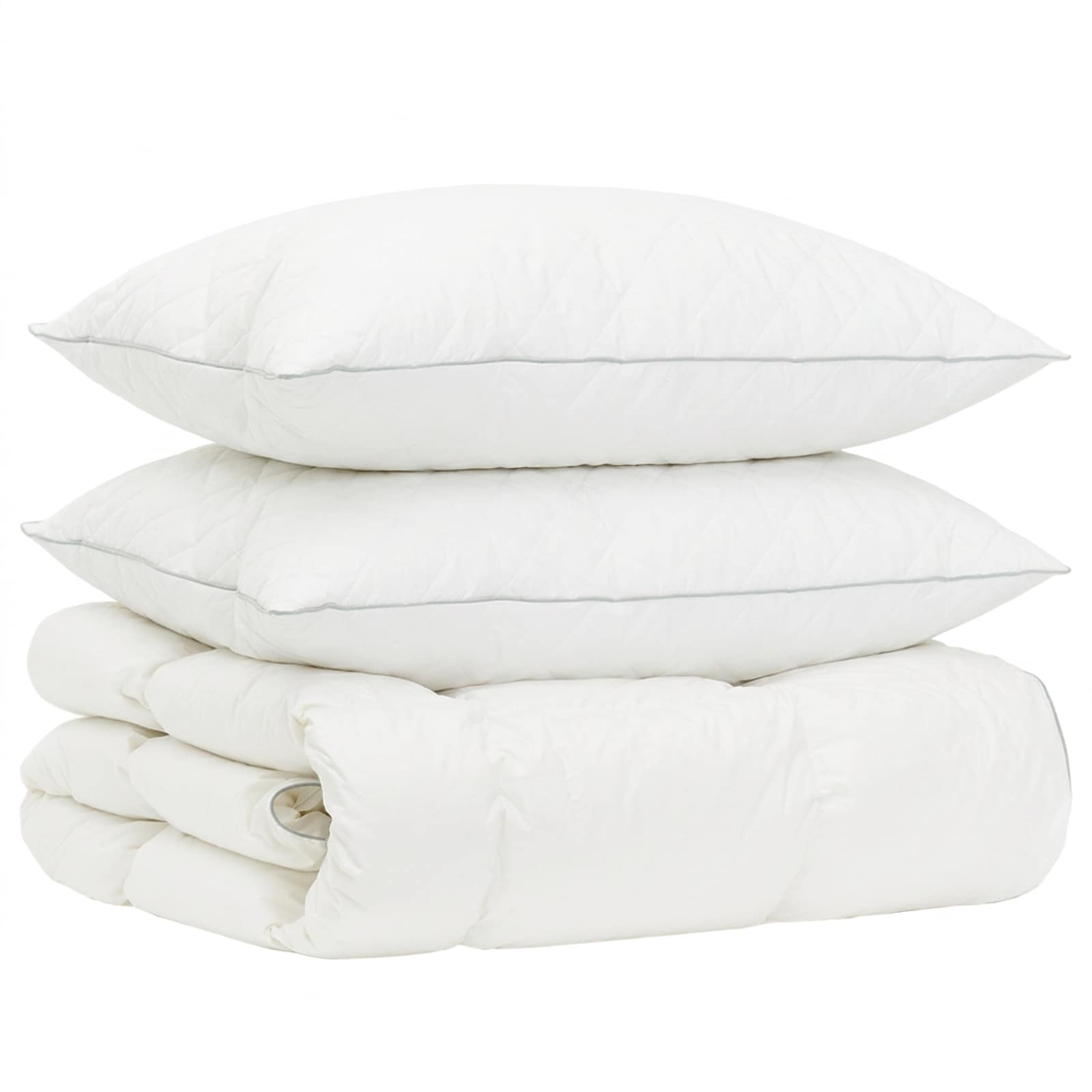 90% ganzen dons dekbedset FULDA 3 st 135 x 220 cm Winter Wit