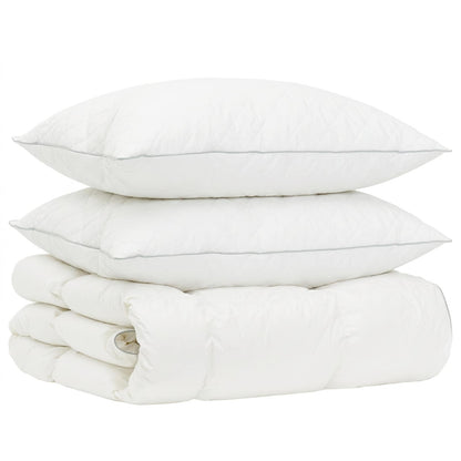 90% ganzen dons dekbedset FULDA 3 st 135 x 220 cm Winter Wit