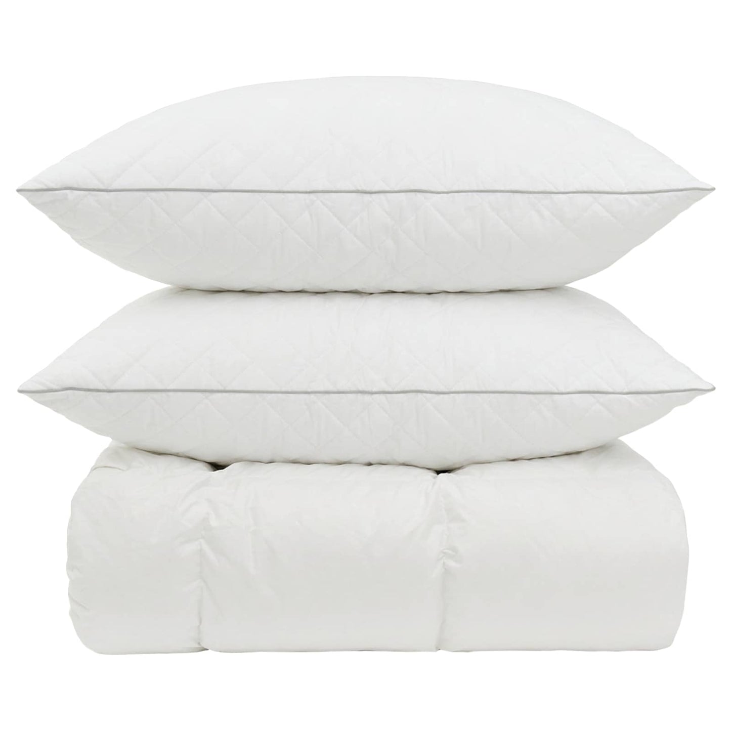 90% ganzen dons dekbedset FULDA 3 st 135 x 220 cm Winter Wit