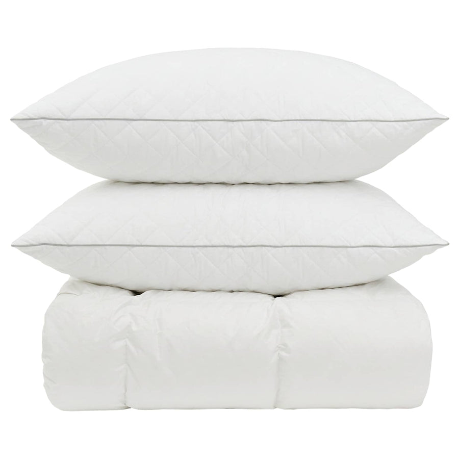 90% ganzen dons dekbedset FULDA 3 st 135 x 220 cm Winter Wit