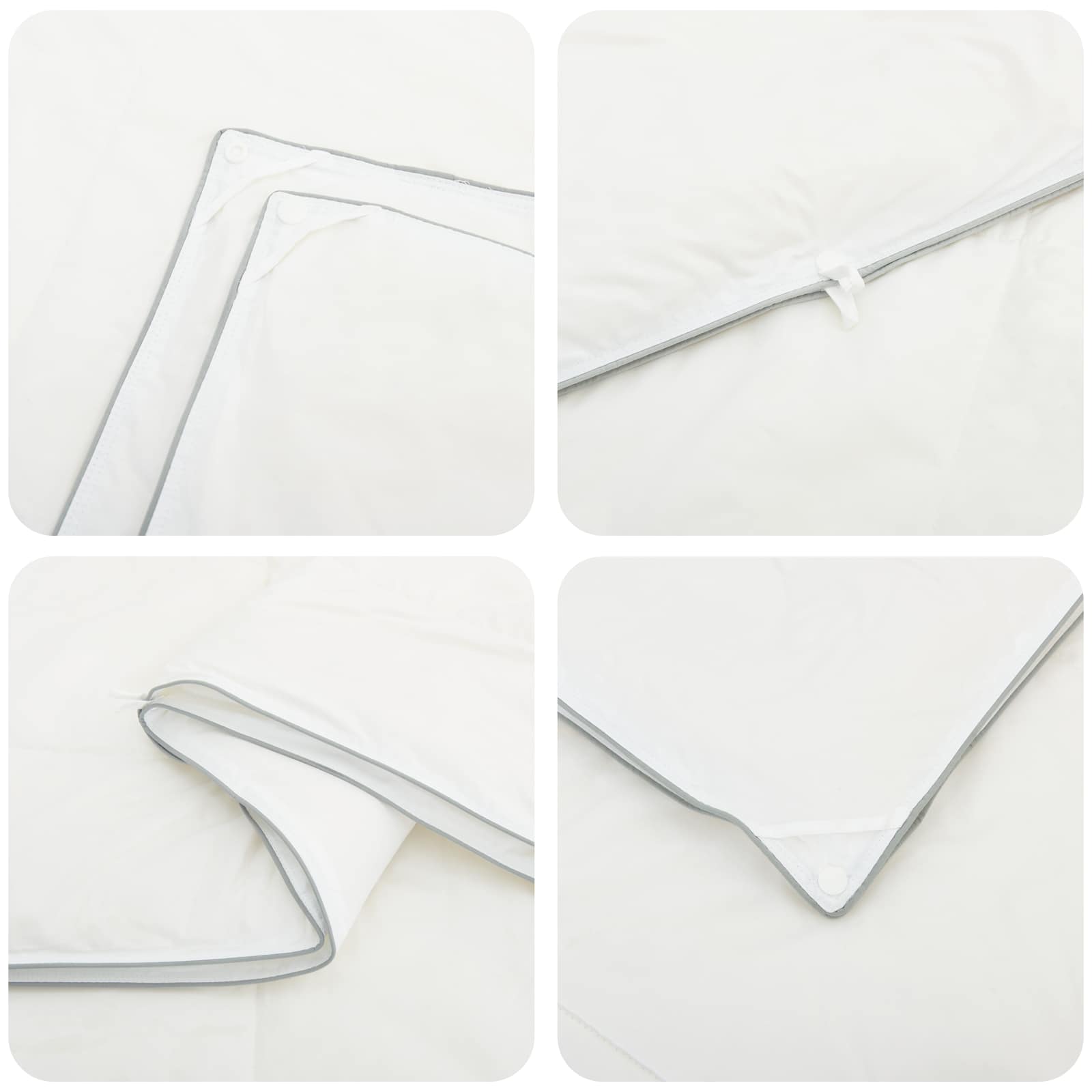 90% ganzen dons dekbedset FULDA 3 st 200 x 240 cm 310 GSM Wit