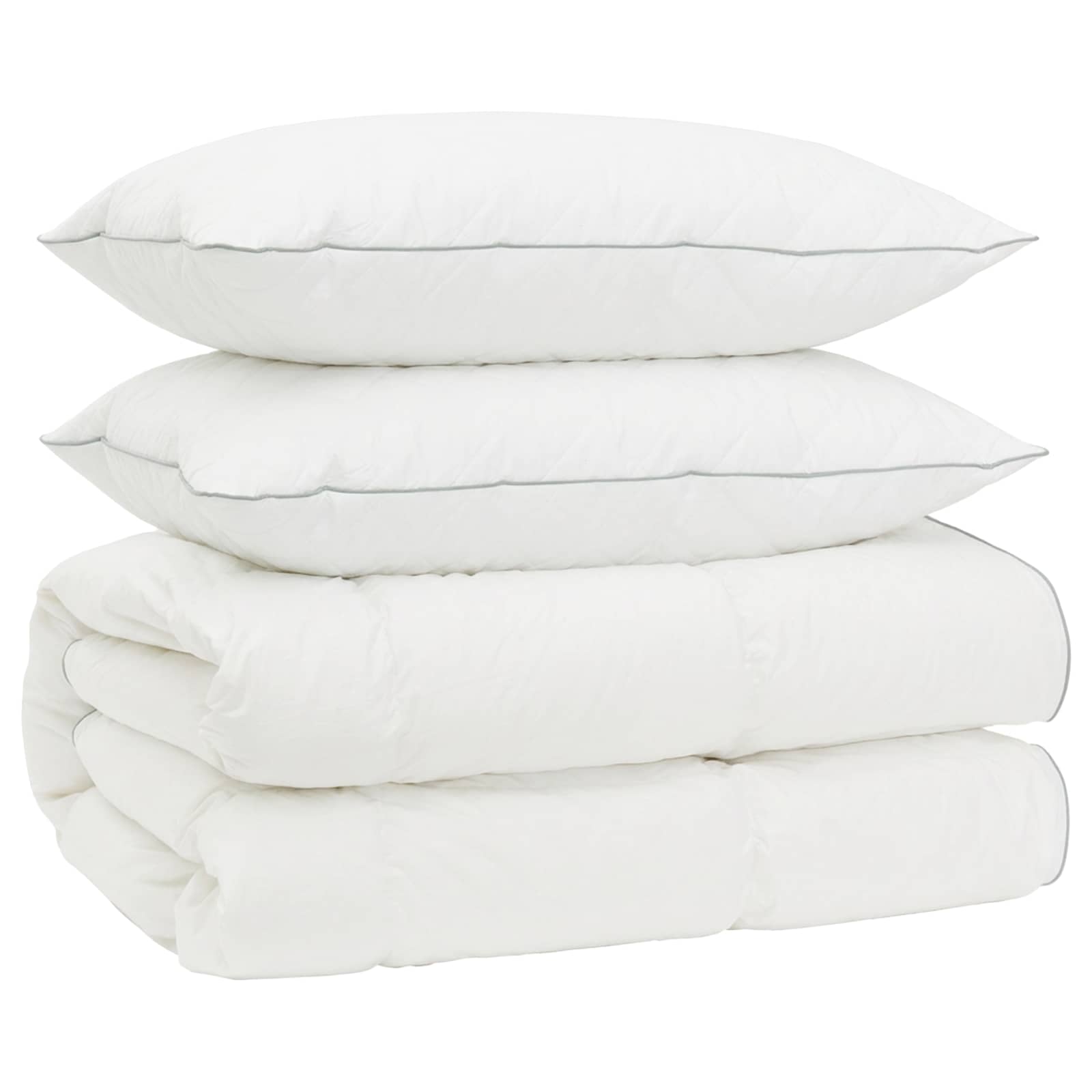 90% ganzen dons dekbedset FULDA 3 st 200 x 240 cm 310 GSM Wit