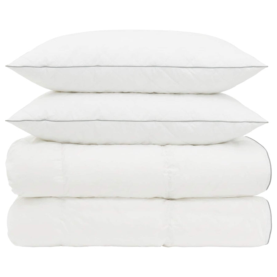 90% ganzen dons dekbedset FULDA 3 st 200 x 240 cm 310 GSM Wit