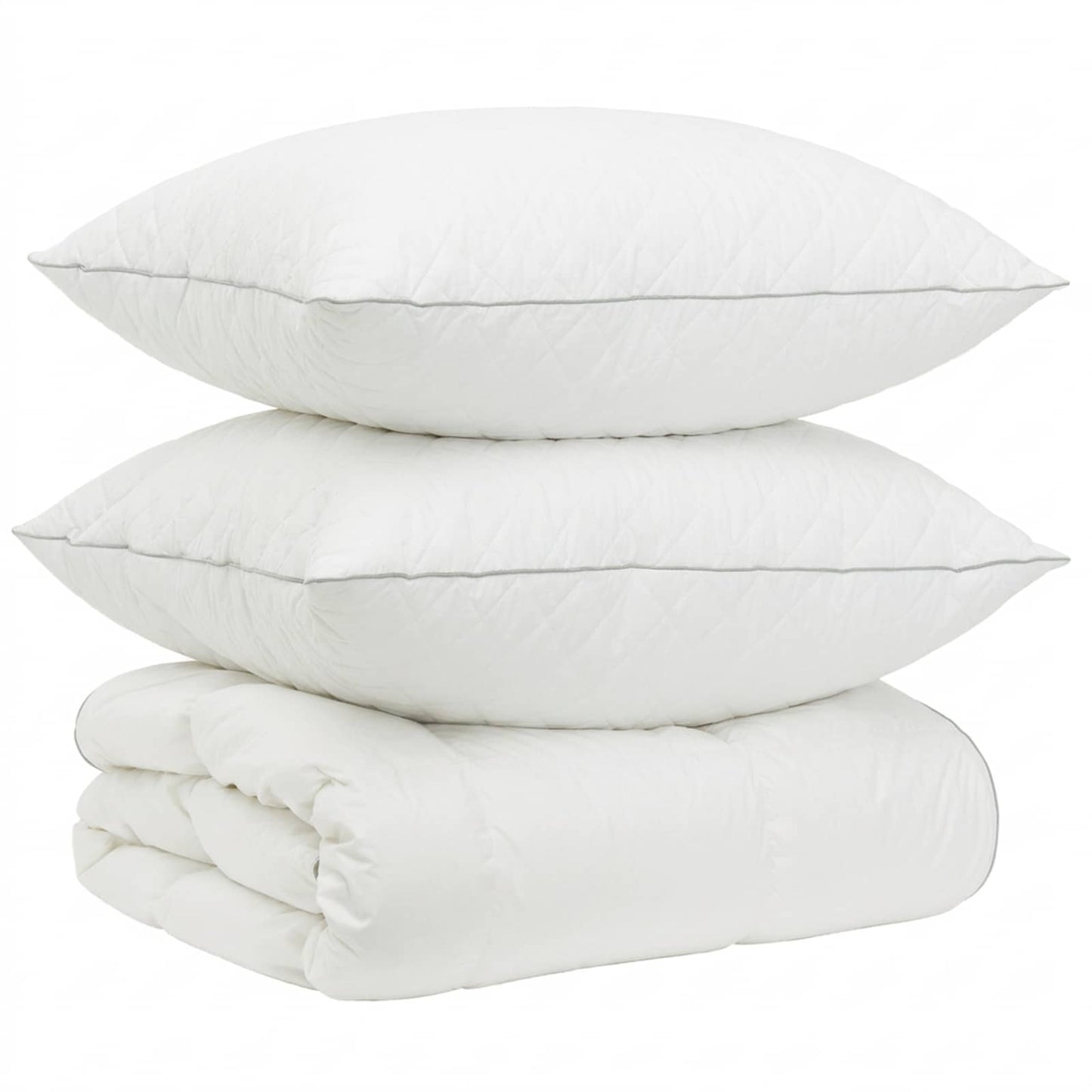 90% ganzen dons dekbedset FULDA 3 st 135 x 220 cm 310 GSM Wit