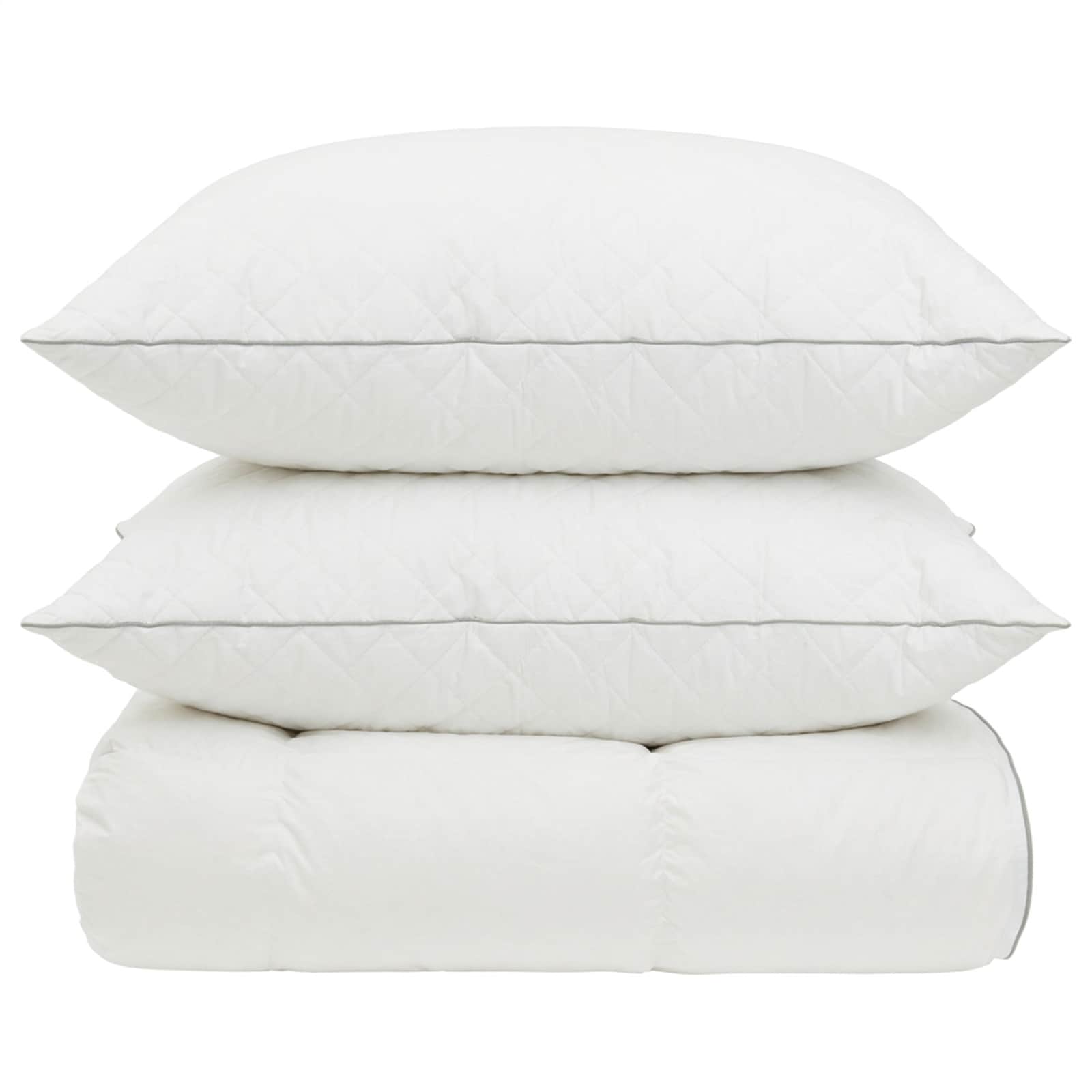 90% ganzen dons dekbedset FULDA 3 st 135 x 220 cm 310 GSM Wit