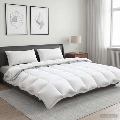 90% ganzen dons dekbedset FULDA 3 st 220 x 260 cm 310 GSM Wit