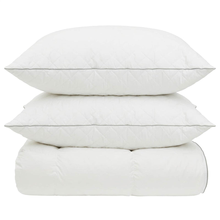 90% ganzen dons dekbedset FULDA 3 st 240 x 260 cm 310 GSM Wit
