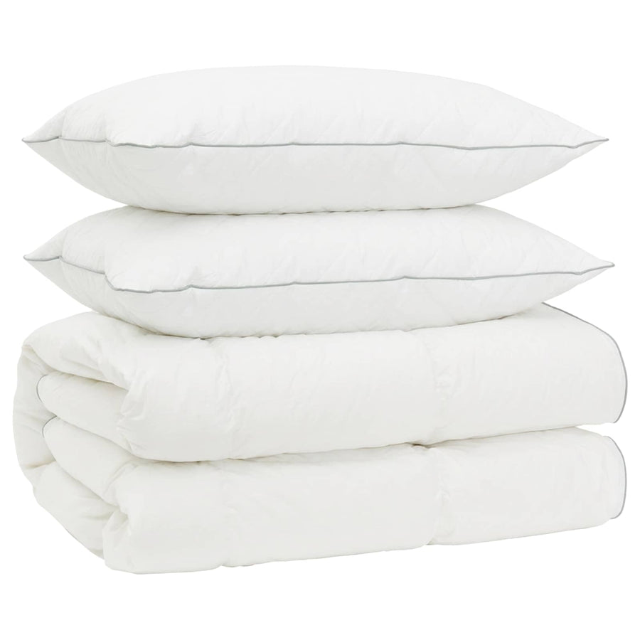 90% ganzen dons dekbedset FULDA 3 st 240 x 260 cm 310 GSM Wit