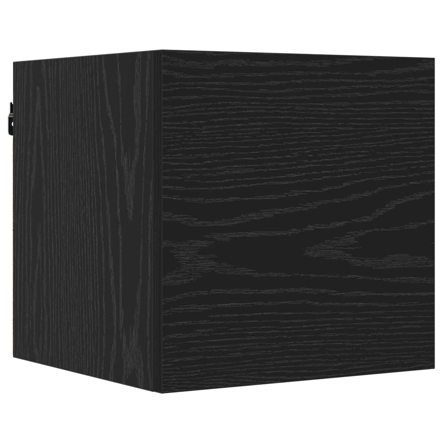 Tv-meubelset 6 pcs 80 x 30 x 30 cm Zwart eiken Bewerkt hout