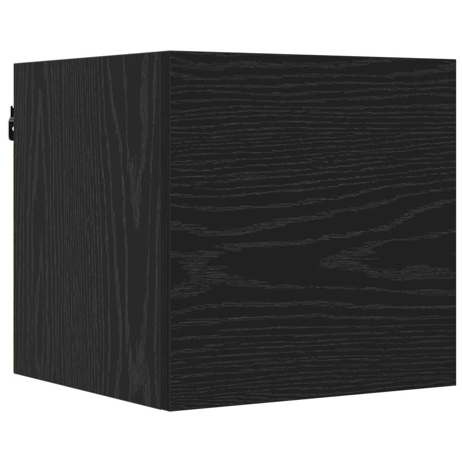 Tv-meubelset 8 pcs 100 x 30 x 30 cm Zwart eiken Bewerkt hout