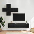 TV Cabinet Set Wall-Mounted 3 pcs Engineered Wood
