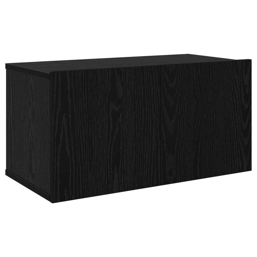 Tv-meubelset 6 pcs 60 x 30 x 30 cm Zwart eiken Bewerkt hout