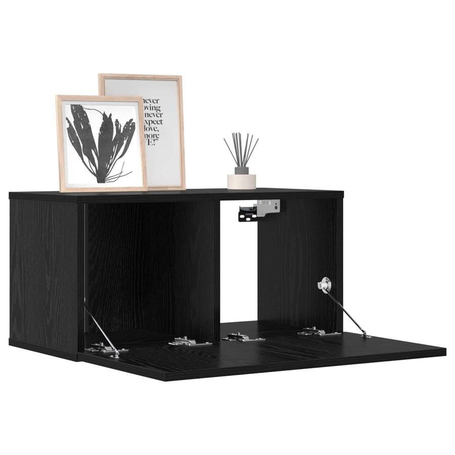 Tv-meubelset 8 pcs 120 x 30 x 30 cm Zwart eiken Bewerkt hout