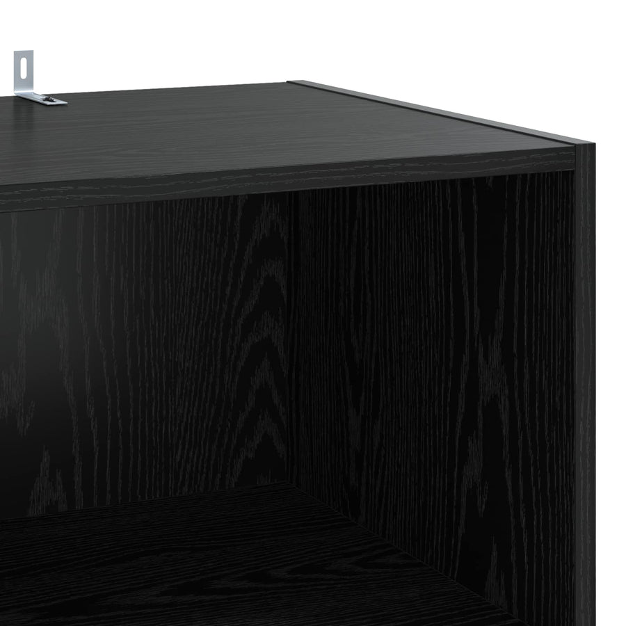 Dressoir Zwart eiken 45 x 41 x 185 cm Bewerkt hout