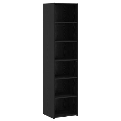 Dressoir Zwart eiken 45 x 41 x 185 cm Bewerkt hout