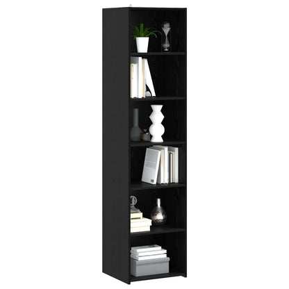 Dressoir Zwart eiken 45 x 41 x 185 cm Bewerkt hout