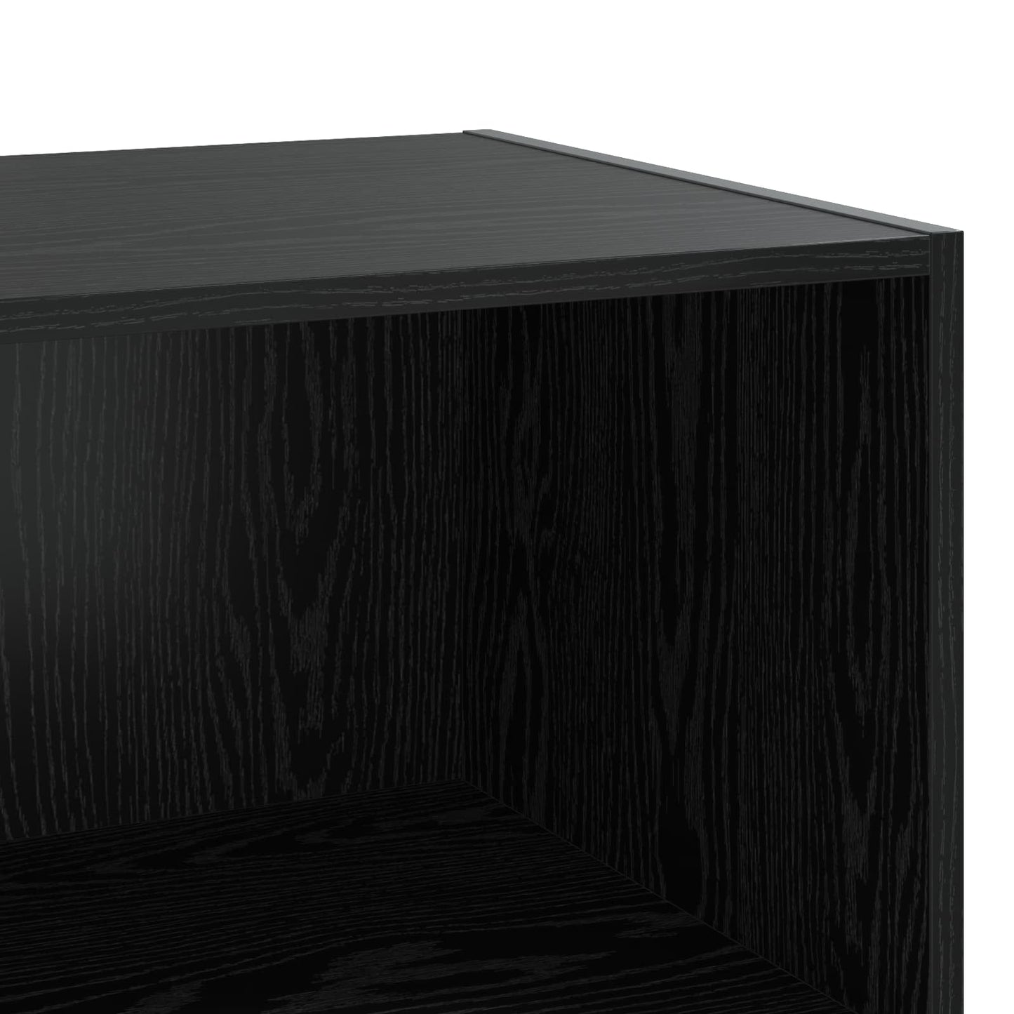Dressoir Zwart eiken 70 x 41 x 185 cm Bewerkt hout