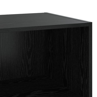 Dressoir Zwart eiken 70 x 41 x 185 cm Bewerkt hout