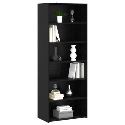 Dressoir Zwart eiken 70 x 41 x 185 cm Bewerkt hout