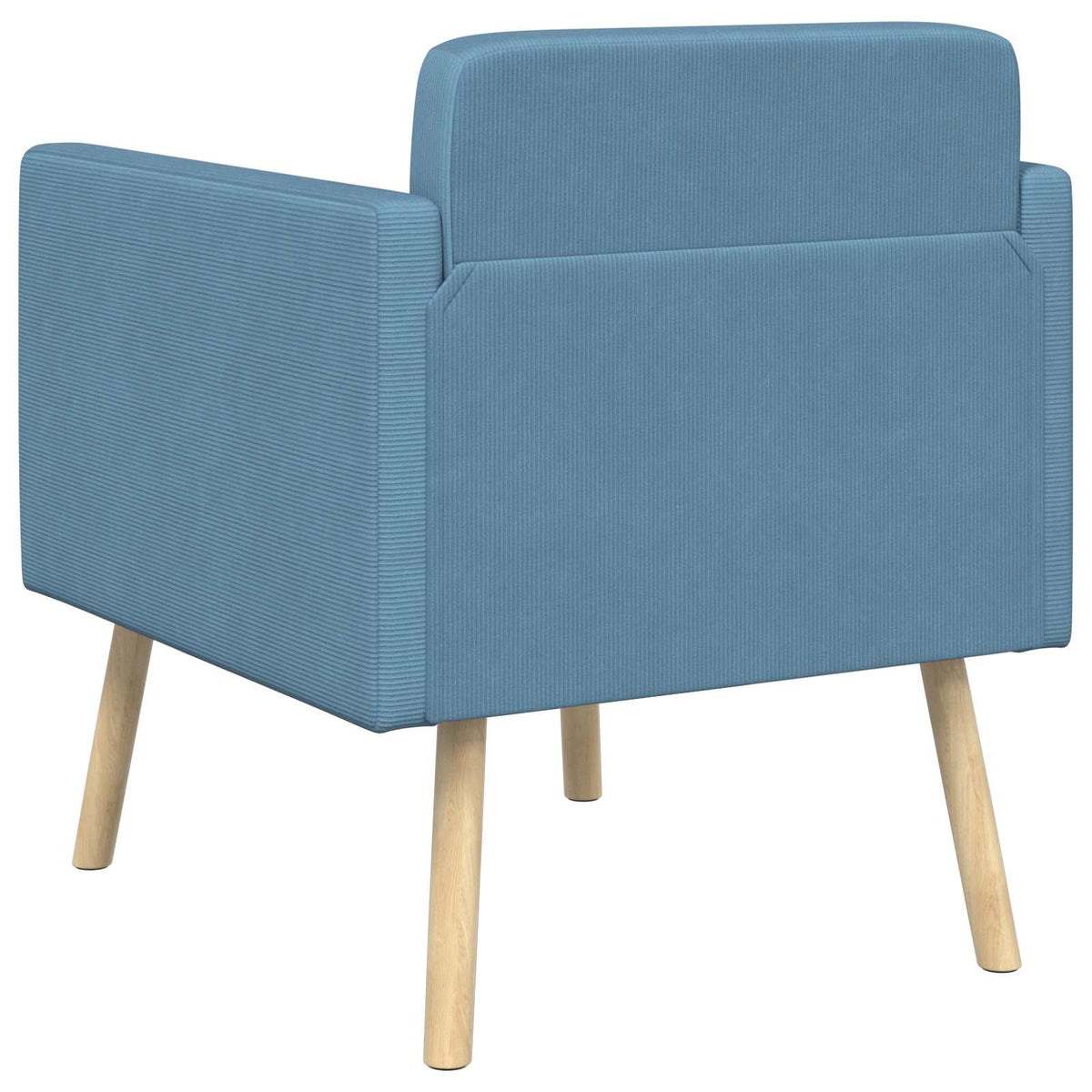 Accentstoel Blauw Ribstof