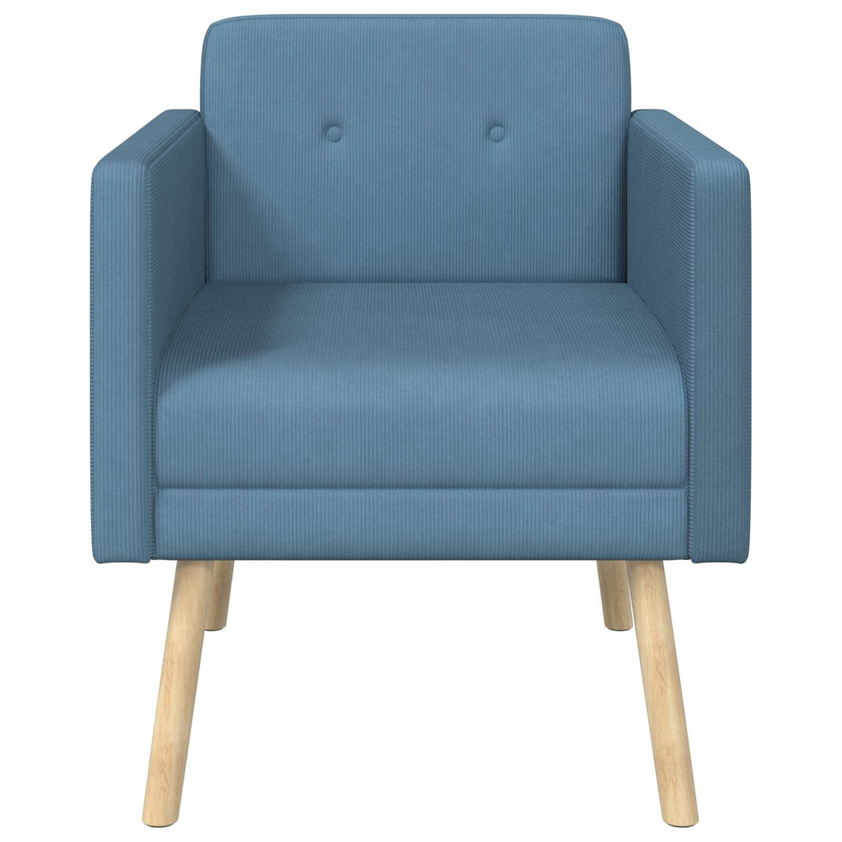 Accentstoel Blauw Ribstof