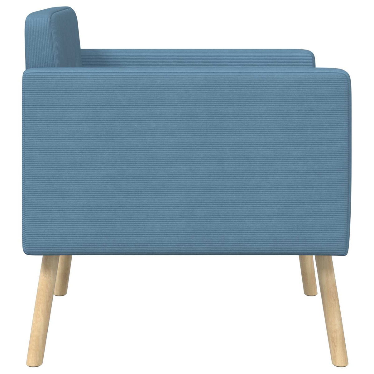 Accentstoel Blauw Ribstof