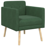 Accentstoel Jungle Groen ribstof 68x73x79 cm