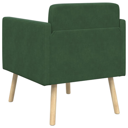 Accentstoel Jungle Groen Ribstof