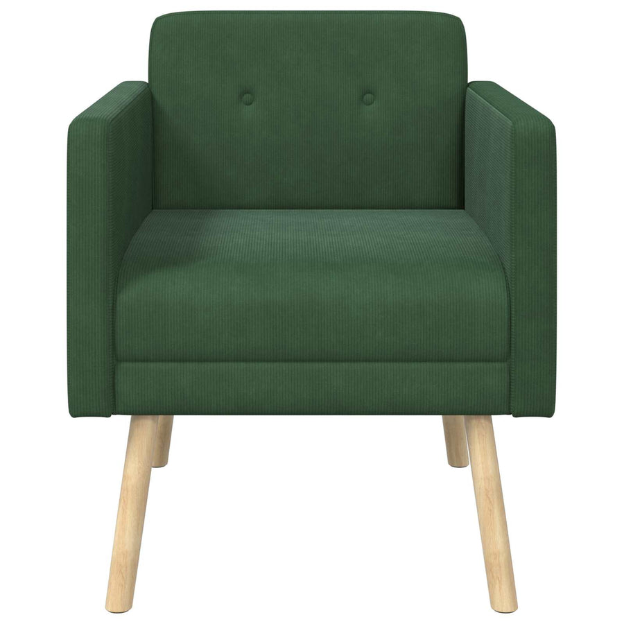 Accentstoel Jungle Groen Ribstof
