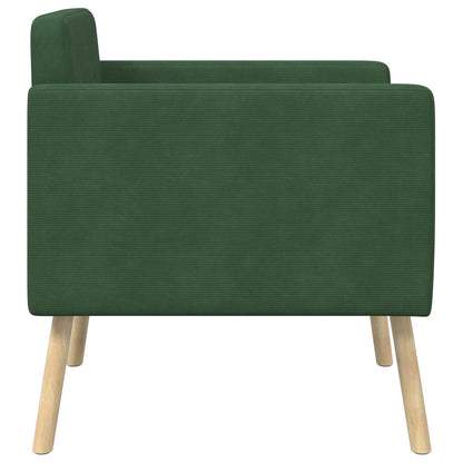 Accentstoel Jungle Groen Ribstof