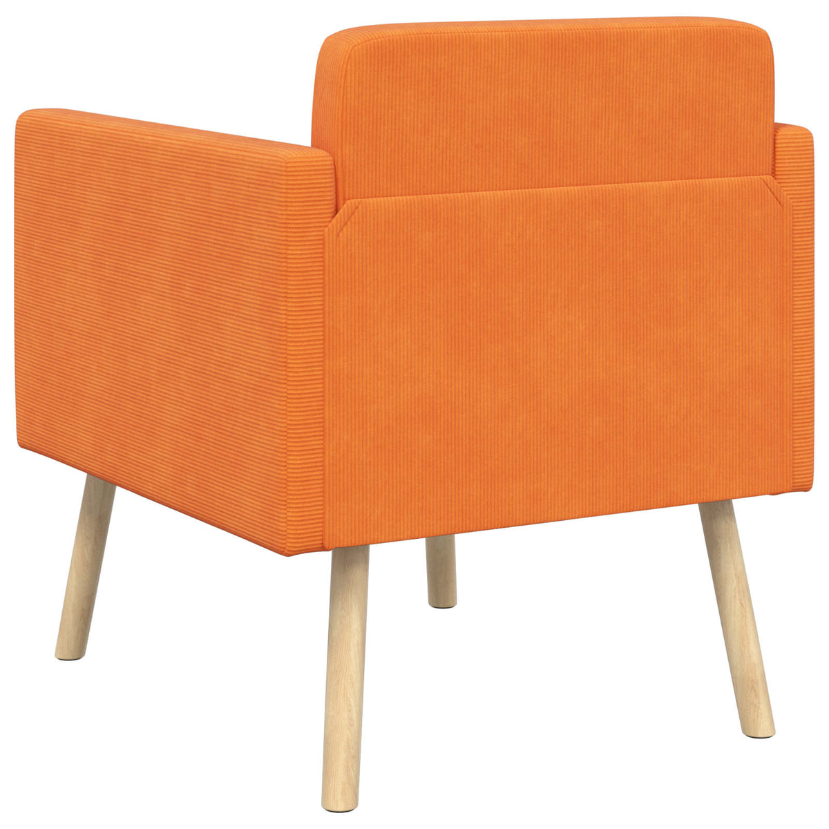 Accentstoel Oranje Ribstof