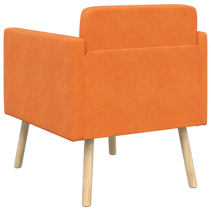 Accentstoel Oranje Ribstof