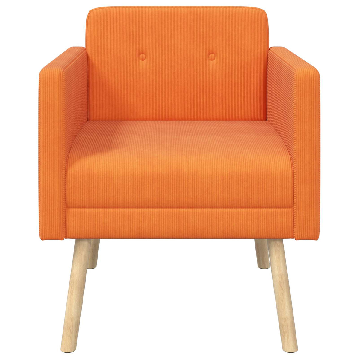 Accentstoel Oranje Ribstof
