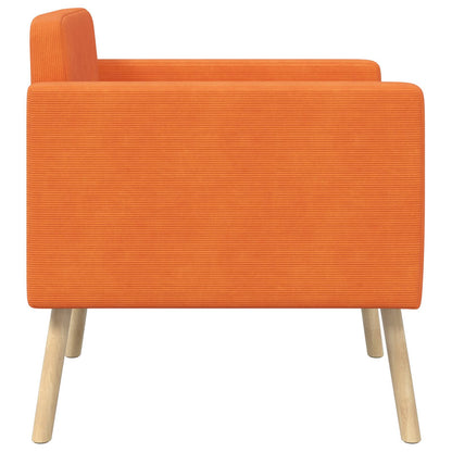 Accentstoel Oranje Ribstof