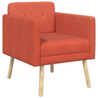 Accentstoel Rood-oranje Ribstof