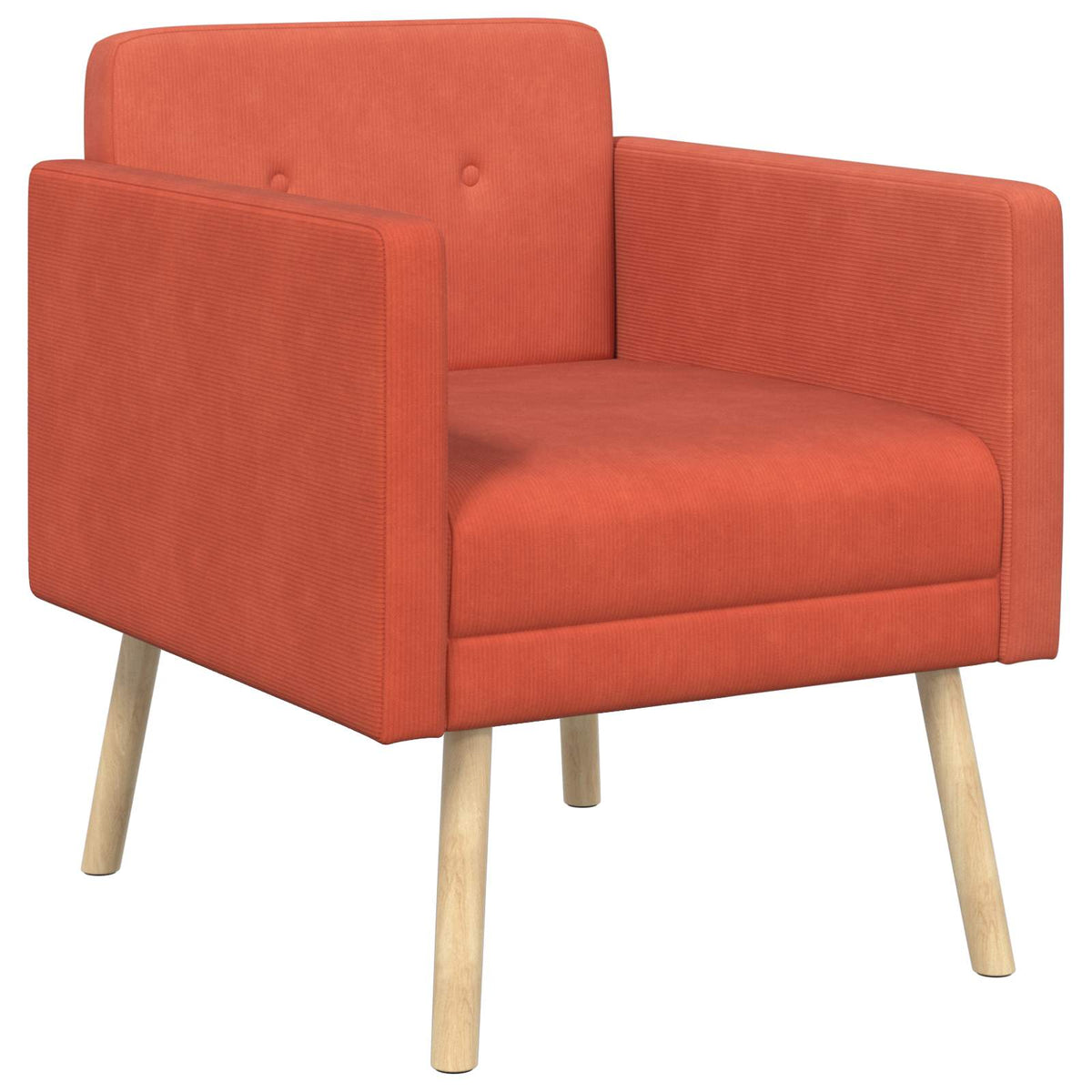 Accentstoel Rood-oranje Ribstof