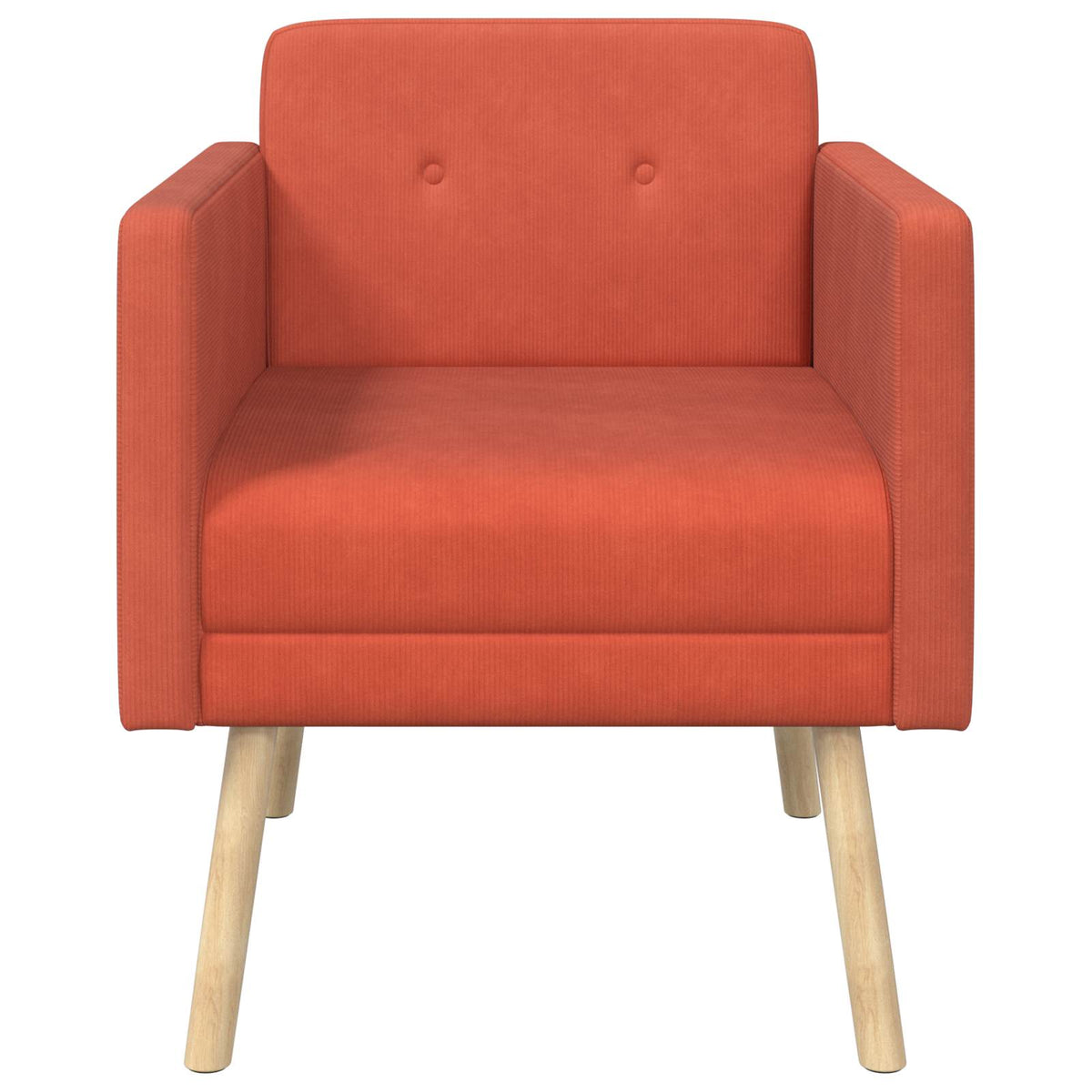 Accentstoel Rood-oranje Ribstof