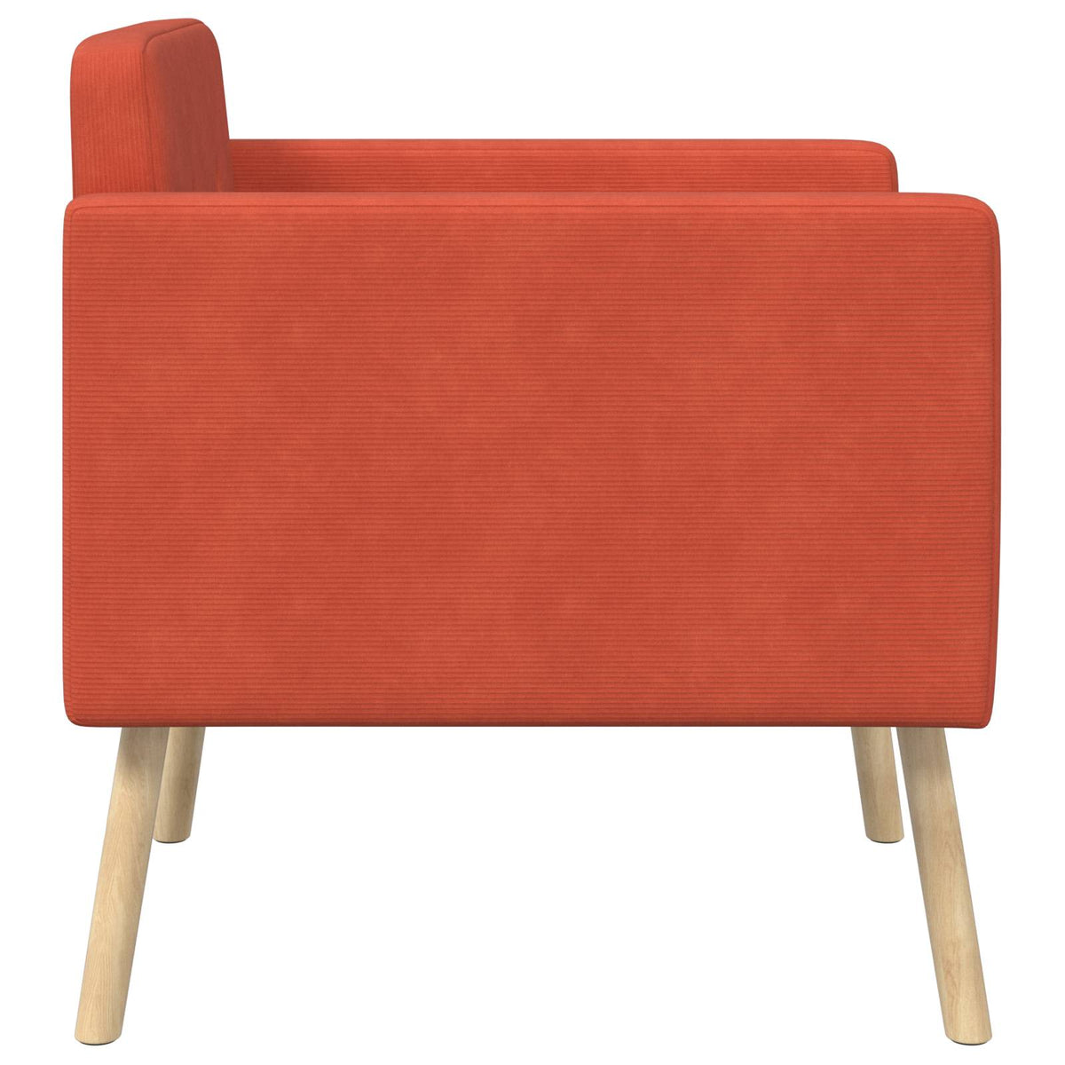 Accentstoel Rood-oranje Ribstof