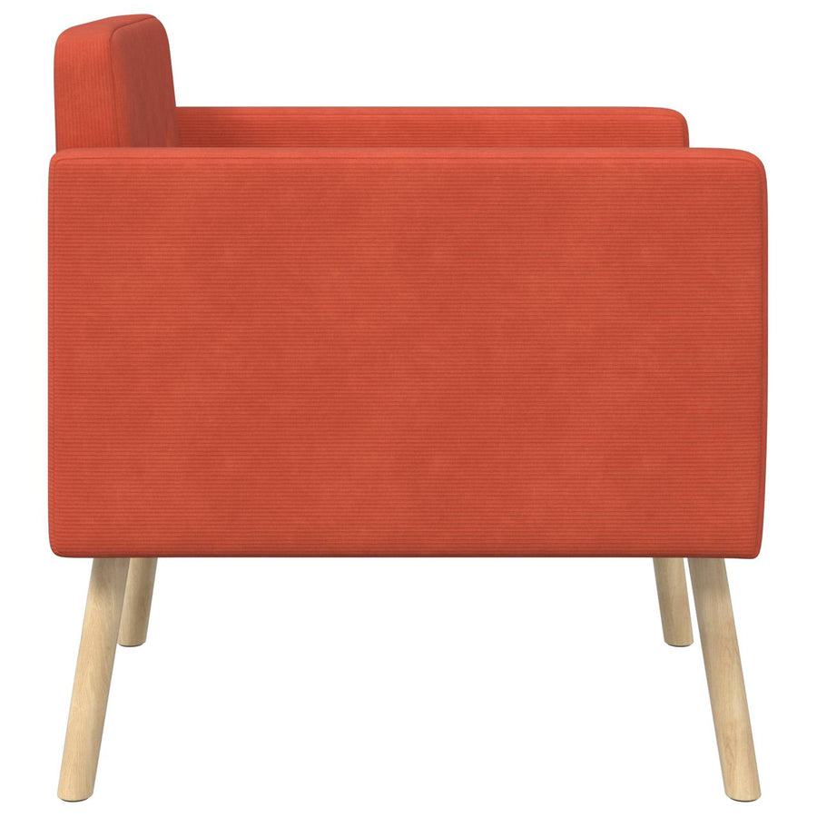 Accentstoel Rood-oranje Ribstof
