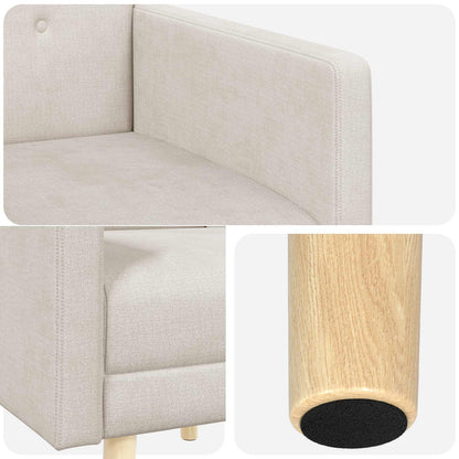 Accentstoel Crèmekleurig Chenille Stof