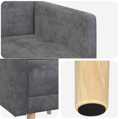 Accentstoel Donkergrijs Chenille Stof