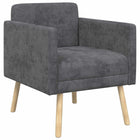 Accentstoel Donkergrijs Chenille Stof