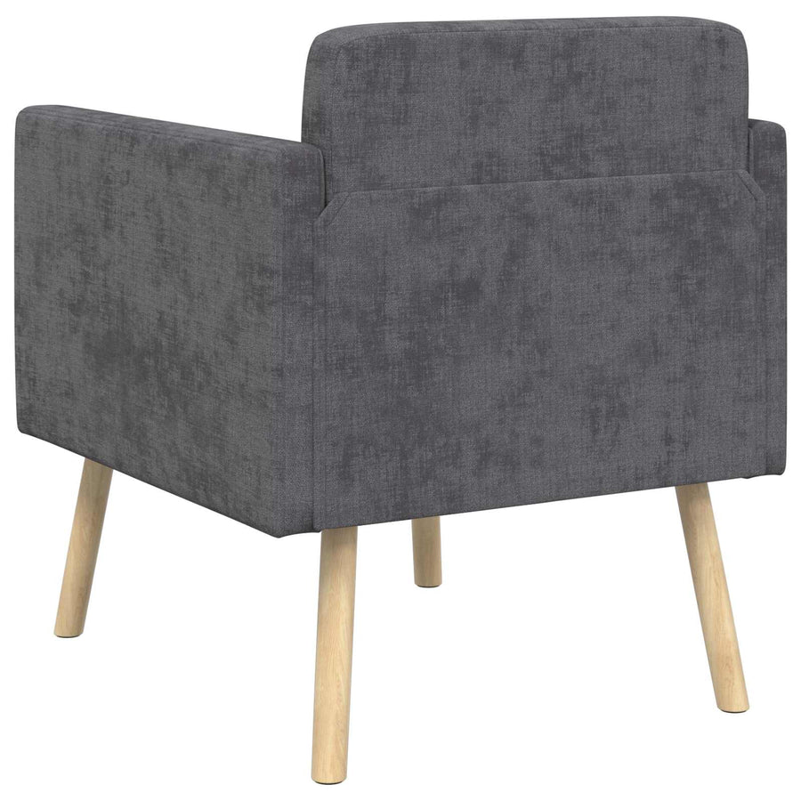 Accentstoel Donkergrijs Chenille Stof