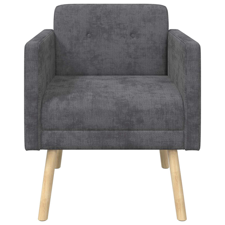 Accentstoel Donkergrijs Chenille Stof
